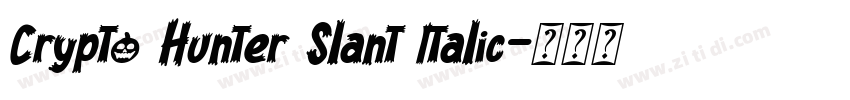 Crypto Hunter Slant Italic字体转换